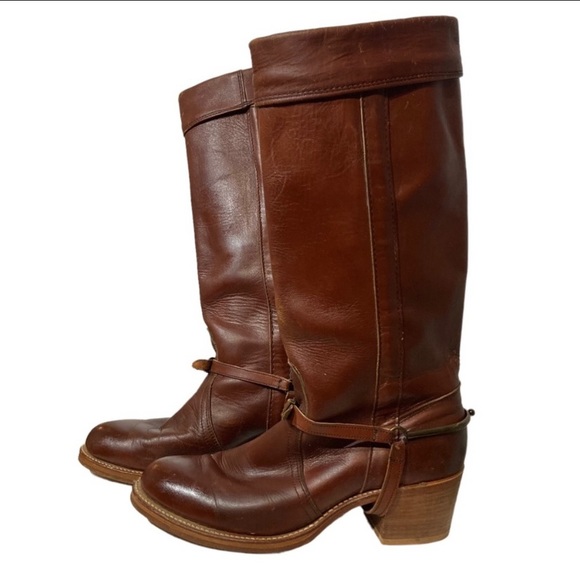 Equestrian Riding boots with spurs brown genuine leather size 10 - Picture 12 of 13